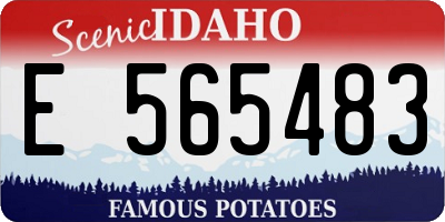 ID license plate E565483