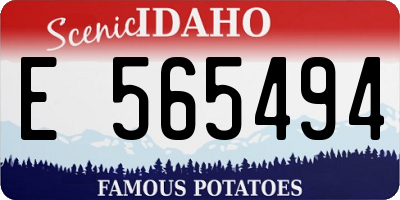 ID license plate E565494