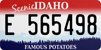 ID license plate E565498