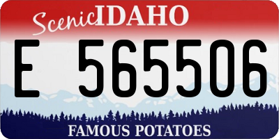 ID license plate E565506