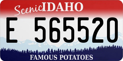 ID license plate E565520