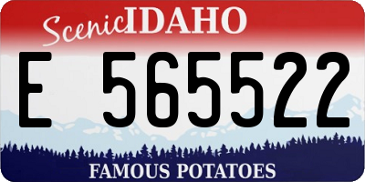 ID license plate E565522