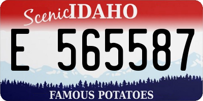 ID license plate E565587