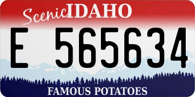 ID license plate E565634