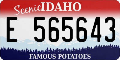 ID license plate E565643