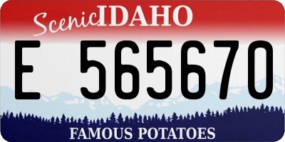 ID license plate E565670