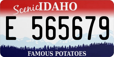 ID license plate E565679