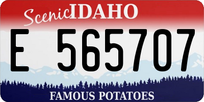 ID license plate E565707