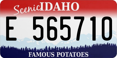 ID license plate E565710