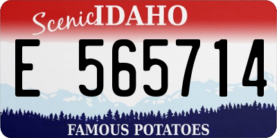 ID license plate E565714