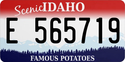 ID license plate E565719
