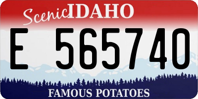 ID license plate E565740