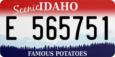 ID license plate E565751