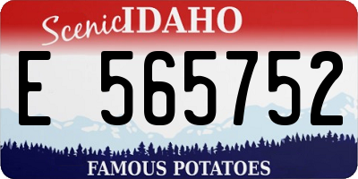 ID license plate E565752