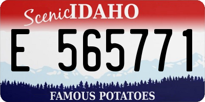 ID license plate E565771