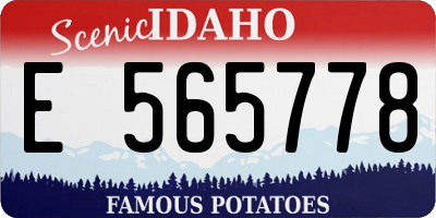 ID license plate E565778