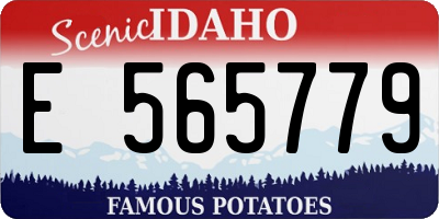 ID license plate E565779