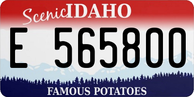 ID license plate E565800