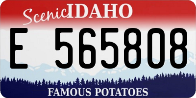 ID license plate E565808