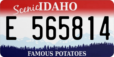 ID license plate E565814