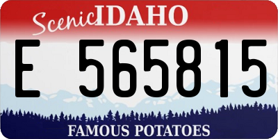 ID license plate E565815