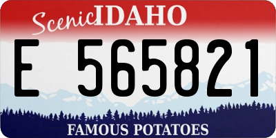 ID license plate E565821