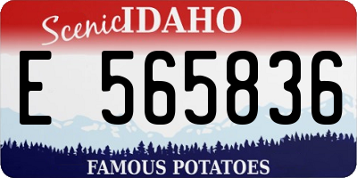 ID license plate E565836