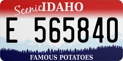 ID license plate E565840