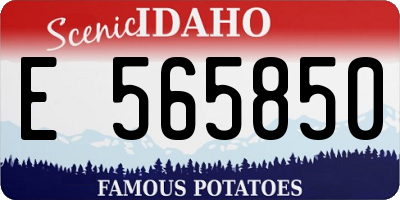 ID license plate E565850