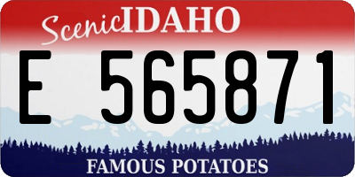 ID license plate E565871