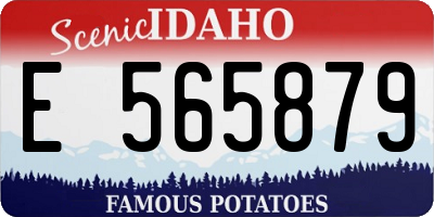 ID license plate E565879