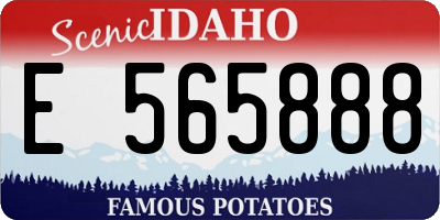 ID license plate E565888