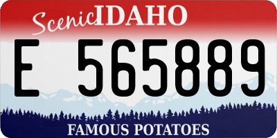 ID license plate E565889