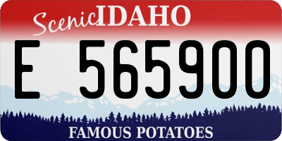 ID license plate E565900