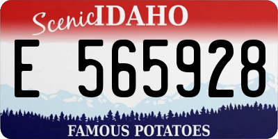 ID license plate E565928
