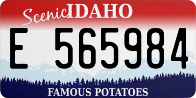ID license plate E565984