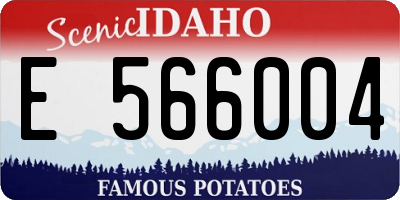 ID license plate E566004
