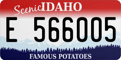 ID license plate E566005