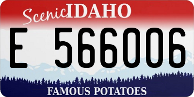 ID license plate E566006