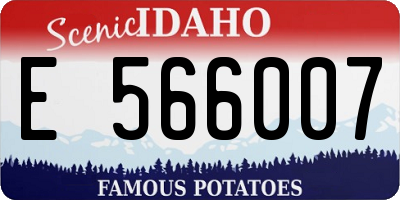 ID license plate E566007