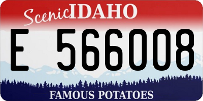 ID license plate E566008