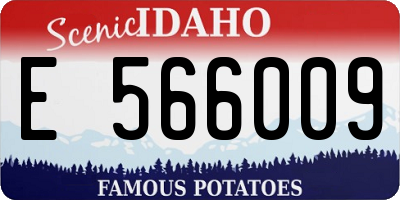 ID license plate E566009