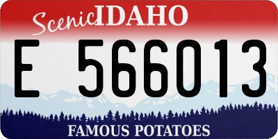 ID license plate E566013