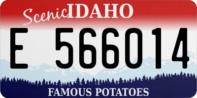 ID license plate E566014