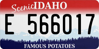 ID license plate E566017