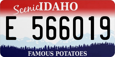 ID license plate E566019