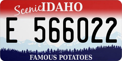ID license plate E566022