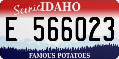 ID license plate E566023