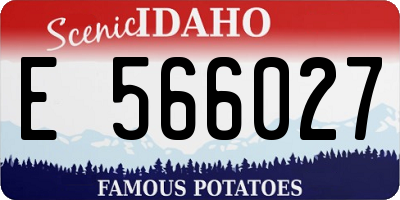 ID license plate E566027