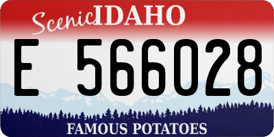 ID license plate E566028